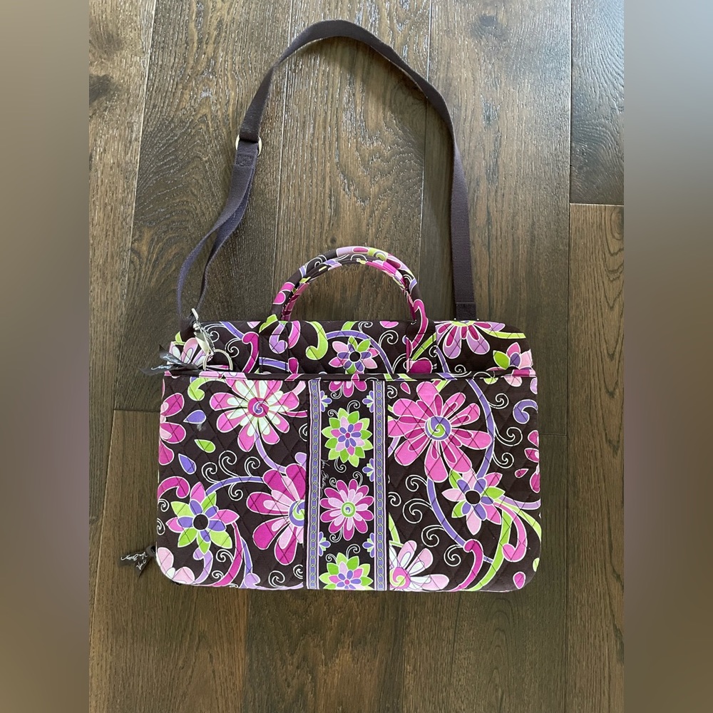 Vera Bradley Quilted Hard Cover Laptop Portfolio Bag